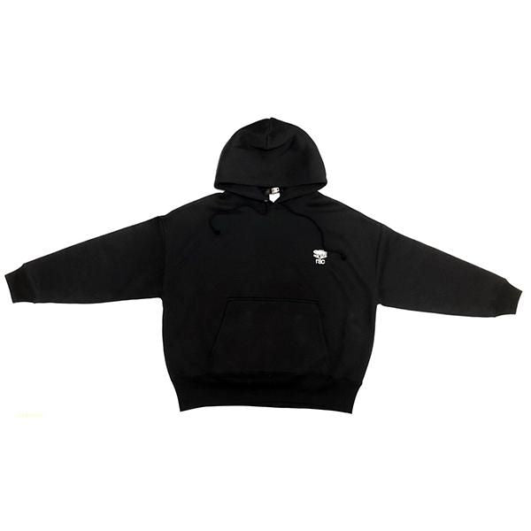 【40%OFFアウトレットSALE】"cassius" BOXER CLUB プルオーバー パーカー（ビッグシルエット）(黒Mサイズ）