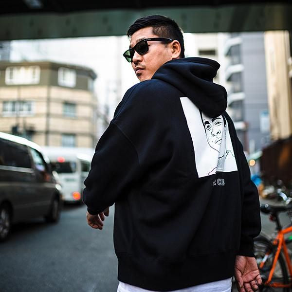 【40%OFFアウトレットSALE】"cassius" BOXER CLUB プルオーバー パーカー（ビッグシルエット）(黒Mサイズ）