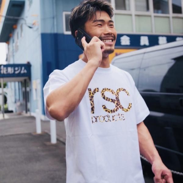"レオパードロゴ"コットンTシャツ （全２色）