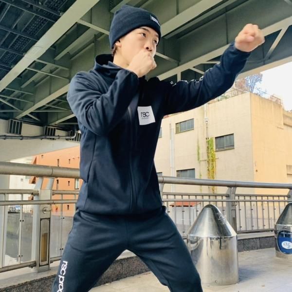 BOXロゴドライスウェットジップパーカー