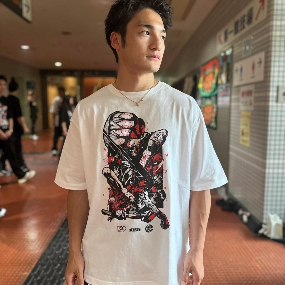 RISE ×RSC×JUMBO MAACTH コラボ ビッグシルエットコットンTシャツ（全3色）