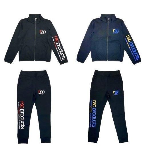 [KIDS] 子供用 LINE ロゴ ドライスウェット 上下セットアップ（黒×赤白・黒×金青）