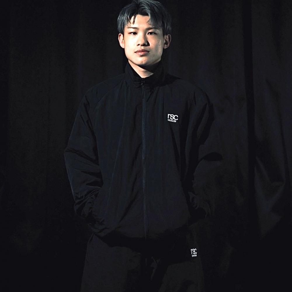 ワンポイント刺繍 コットンライクジャケット