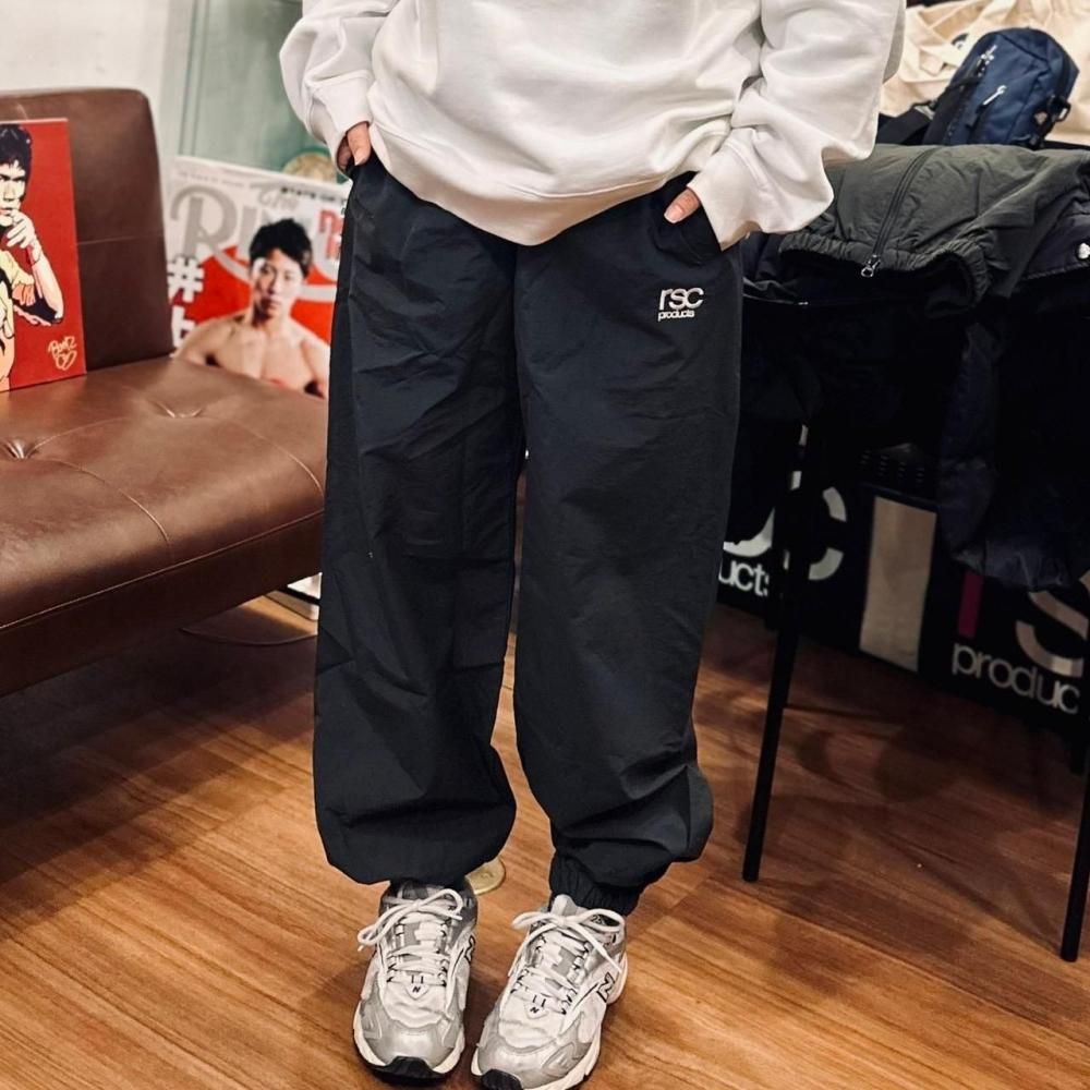 ワンポイント刺繍 コットンライクパンツ