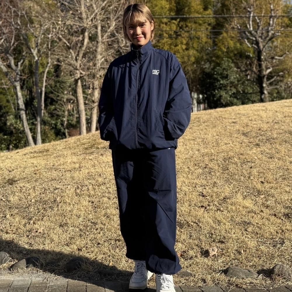 ワンポイント刺繍 コットンライクパンツ